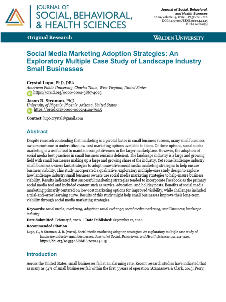 Social Media Strategies for Landscape Businesses | PDF | Social Media ...