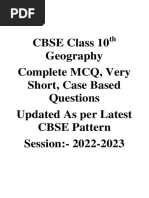 Complete Class 10th Geography MCQ Case 1 Liner - 815018290