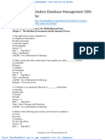 Test Bank For Modern Database Management 10th Edition by Hoffer