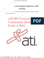 Ati RN Proctored Community Health Form A 2016 Test Bank