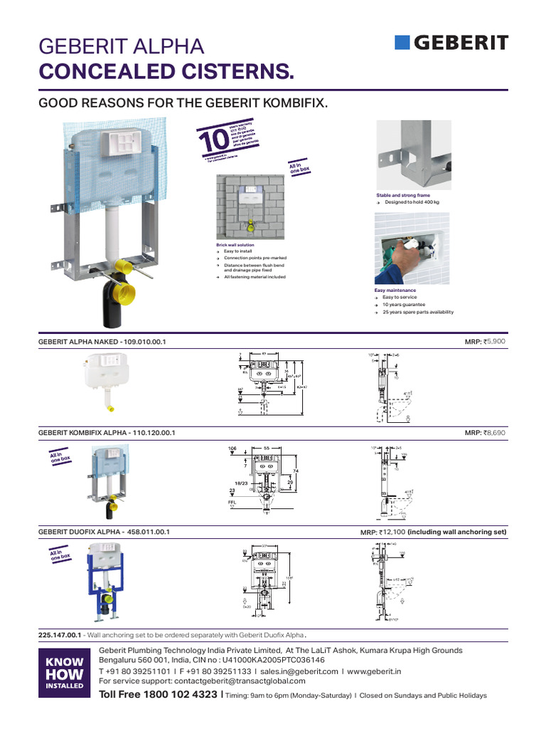 Geberit Alpha Leaflet | PDF | Metalworking | Manufactured Goods