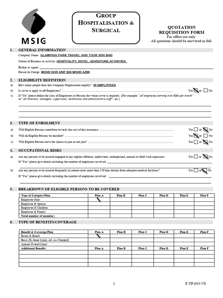 Quotation requisition form med ghs pdf insurance public services