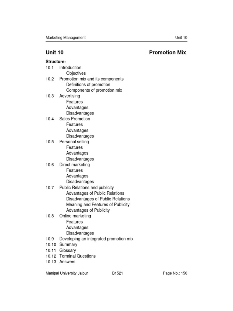 Promotion Mix in Marketing | PDF | Sales | Marketing