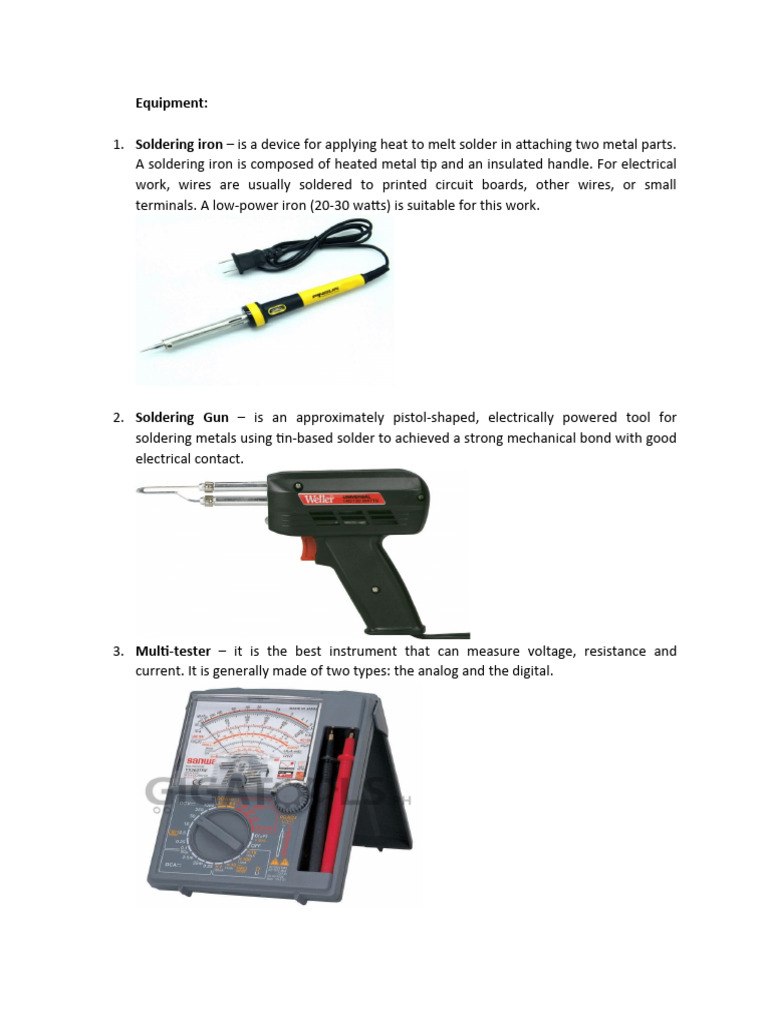 Equipment | PDF
