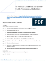 Test Bank For Medical Law Ethics and Bioethics For The Health Professions 7th Edition Lewis