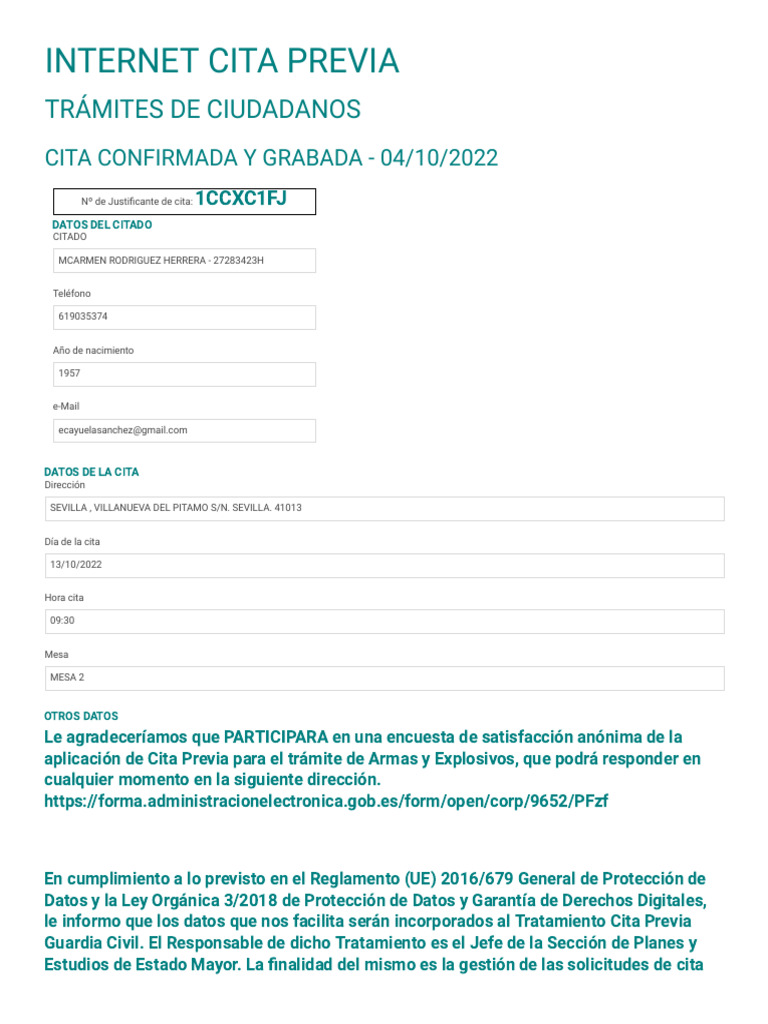 Proceso Automático para La Solicitud de Cita Previa | PDF