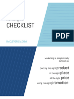 Marketing Mix Checklist