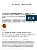 ¿Cuándo Prescribe La Acción para Reclamar La Herencia