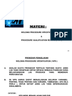 Materi:: Welding Procedure Specification (WPS) & Procedure Qualification Record (PQR)