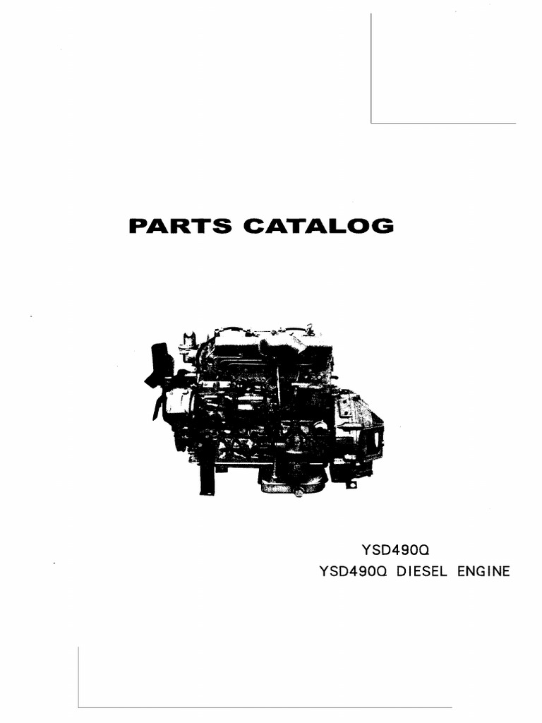 Parts Catalogue YSD4900 PDF Engines Mechanical Engineering