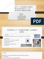 TR. Rangka Dada Dan Tulang Belakang (A) LATERAL L5 - S1 POSISI LUMBAL SPINE & AP AXIAL L5 - S1 PROJECTION LUMBAL SPINE