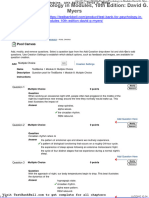 Test Bank For Psychology in Modules 10th Edition David G Myers