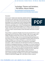 Test Bank For Psychology Themes and Variations Briefer Version 9th Edition Wayne Weiten