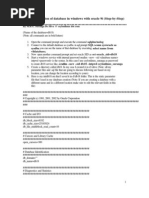 Manual Creation of Database in Windows With Oracle9i