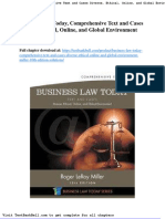 Business Law Today Comprehensive Text and Cases Diverse Ethical Online and Global Environment Miller 10th Edition Solutions