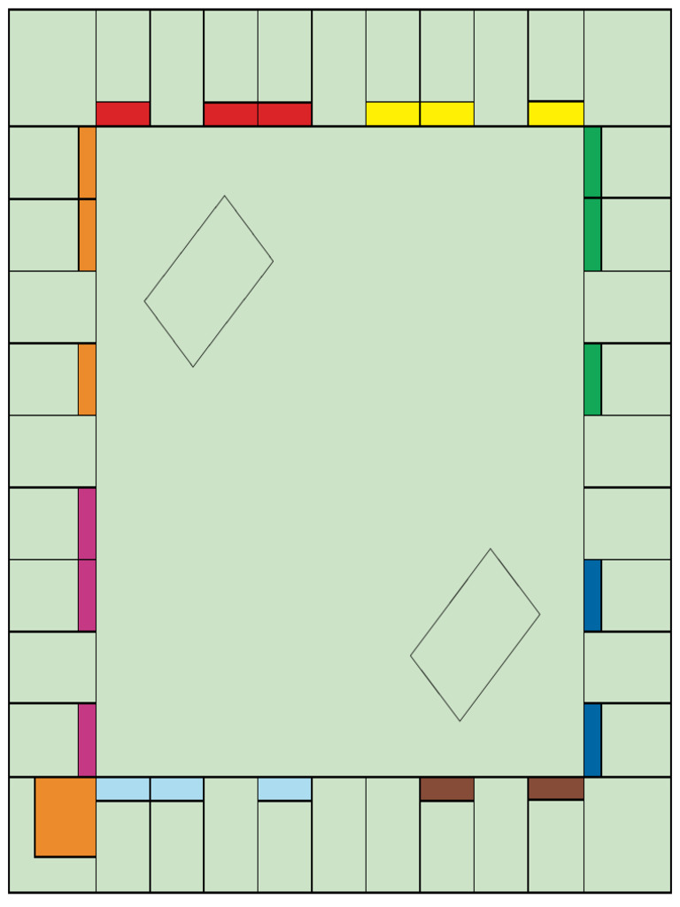 Monopoly Game Board Template Blanco Without Monopoly Logo PDF