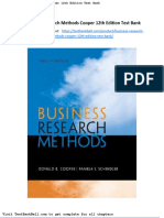 Business Research Methods Cooper 12th Edition Test Bank