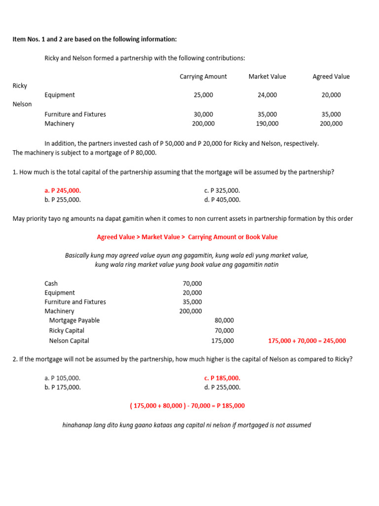 Partnership Capital and Adjustments Guide | PDF | Goodwill (Accounting ...