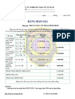 BÁO GIÁ BỆNH VIỆN BÌNH MINH