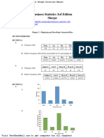 Business Statistics 3rd Edition Sharpe Solutions Manual