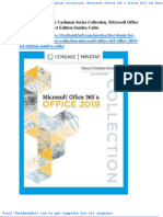 Test Bank For Shelly Cashman Series Collection Microsoft Office 365 Office 2019 1st Edition Sandra Cable