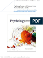 Test Bank For Psychology Themes and Variations Briefer Version 9th Edition Weiten