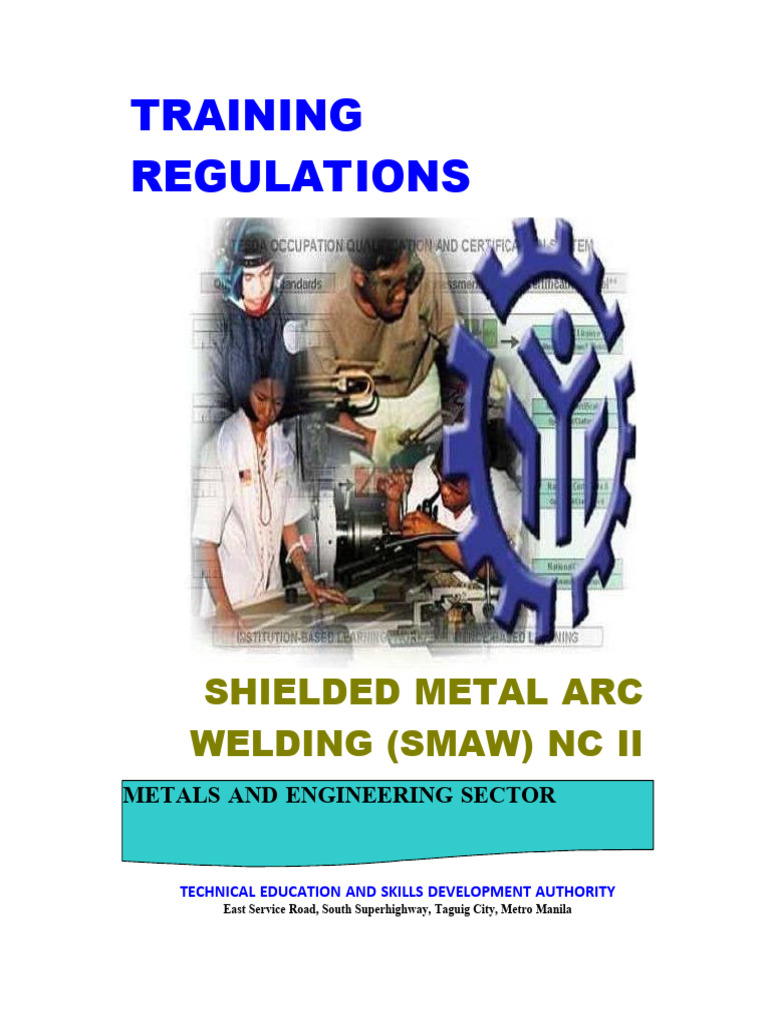 Training Regulations Shielded Metal Arc Welding (Smaw) NC Ii PDF