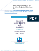 Solution Manual For Systems Engineering and Analysis 5 e 5th Edition Benjamin S Blanchard Wolter J Fabrycky