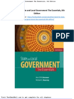 Test Bank For State and Local Government The Essentials 6th Edition