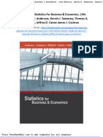 Test Bank For Statistics For Business Economics 13th Edition David R Anderson Dennis J Sweeney Thomas A Williams Jeffrey D Camm James J Cochran