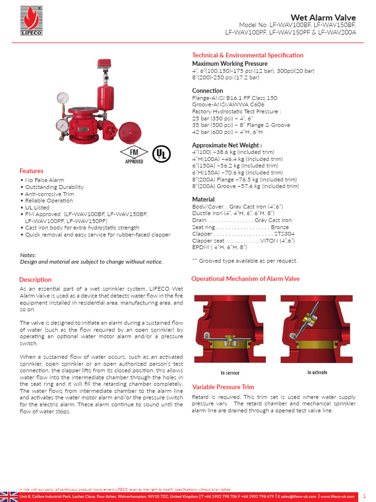 Alarm Check Valve UL FM - 1 | PDF