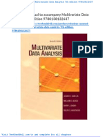 Solutions Manual to Accompany Multivariate Data Analysis 7th Edition 9780138132637