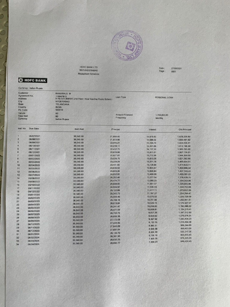 hdfc-repayment-schedule-pdf