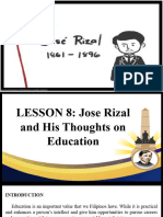 GEd 103 Lesson 8 Jose Rizal and His Thoughts On Education