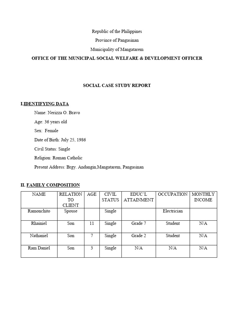 SOCIAL CASE STUDY REPORT(1) PDF