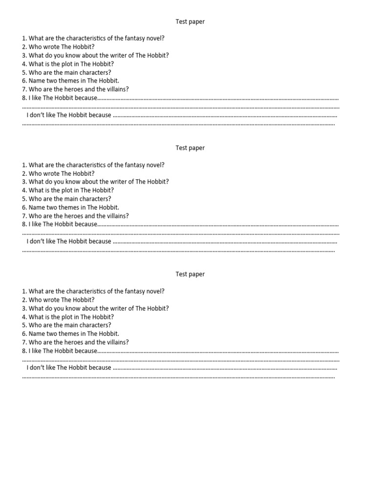 Test Paper | PDF