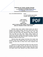 Surat Edaran No. 2 Tahun 2022 Tentang Rumusan Hasil Diskusi Hukum Dan Bedah Berkas Pengadilan Agama Sewilayah Pengadilan Tinggi Agama Padang