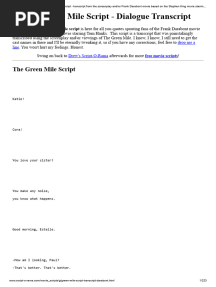 The Green Mile Script