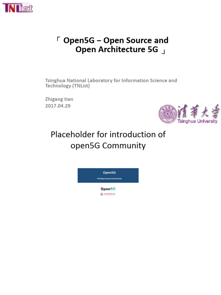 Open5G: Open Source 5G Architecture | PDF | Internet Of Things ...