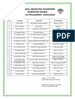 Jadwal Kegiatan Akademik Ganjil 2324