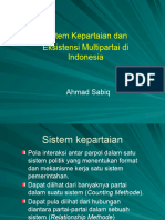 Sistem Kepartaian Dan Eksistensi Multipartai Di Indonesia
