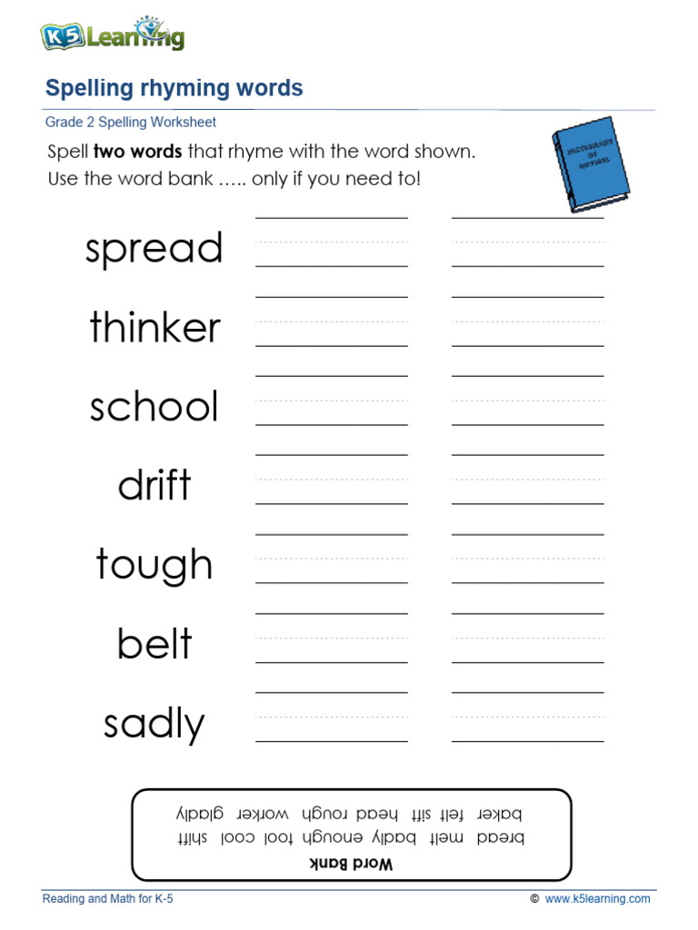 Grade 2 Spelling Rhyming Words NMK | PDF