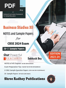 Dey's Bst-Xii - Notes and Sample Papers For 2024 Exam
