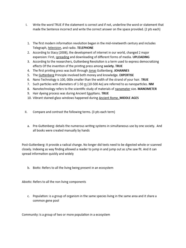 2nd Prelim Exam PDF Biodiversity Habitat Destruction