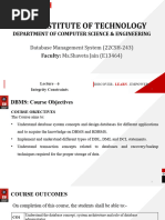 Lecture 1.1.5 - Integrity Constraints