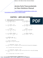 Thomas Calculus Early Transcendentals 14th Edition Hass Solutions Manual