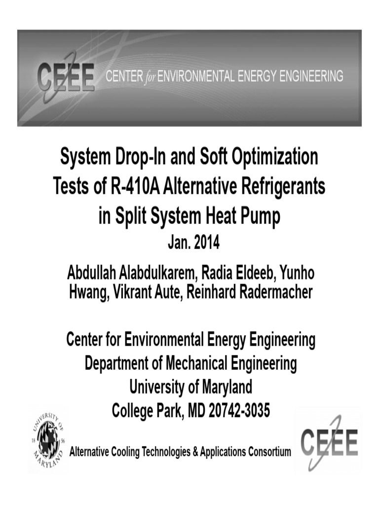 Soft optimization test of r410a alternative reffrigerant r32 in split