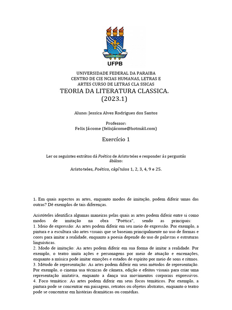 exerccio-1-avaliao-ii-pdf-poesia-arist-teles