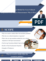 The Six-Step Translation Method For Cross-Cultural Adaptation of Self Report-Why - How-English Version