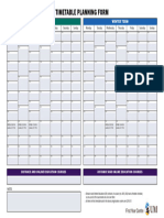 Timetable Planning Form 1